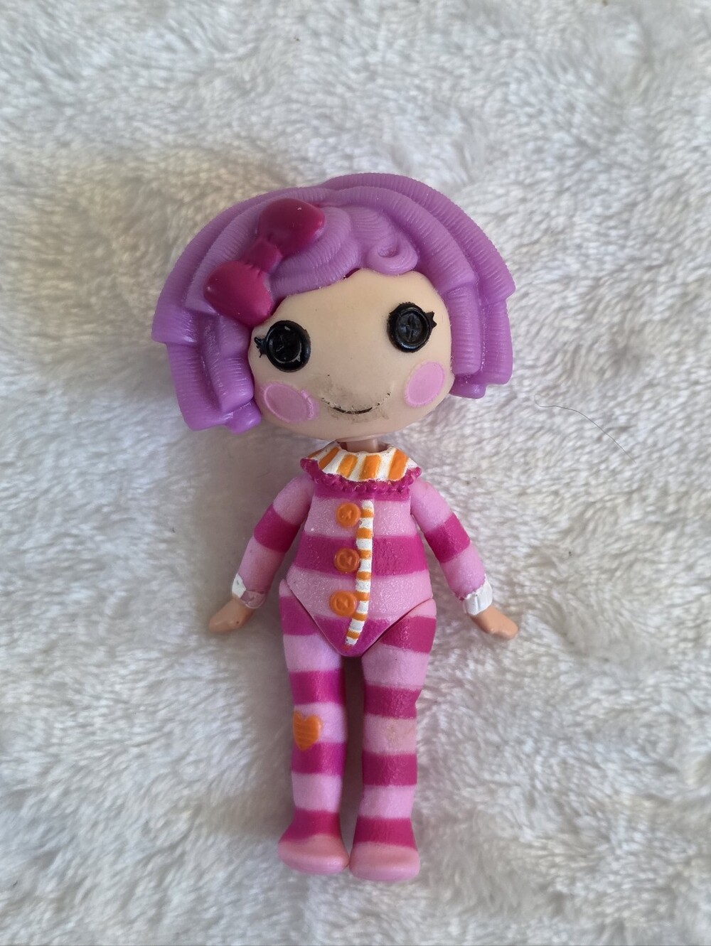 Mini Lalaloopsy 3" Doll Figure - Pillow Featherbed Purple Hair Pink Pajamas